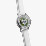Ferguson Scottish Clan Tartan Crest Badge Silver Automatic Watch Size 46mm