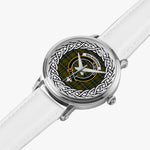 Walkinshaw Scottish Clan Tartan Crest Badge Silver Automatic Watch Size 46mm
