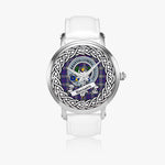Kinnaird Scottish Clan Tartan Crest Badge Silver Automatic Watch Size 46mm