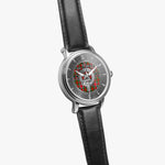 Clan MacDuff Crest & Tartan Knot Sterling Silver Unisex Automatic Watch (Silver) Size 46mm
