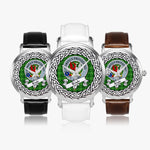 Boyle Scottish Clan Tartan Crest Badge Silver Automatic Watch Size 46mm
