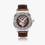 Scottish Balfour Clan Tartan Crest Badge Silver Automatic Watch Size 46mm