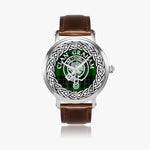 Scottish Graham Modern Clan Tartan Crest Badge Silver Automatic Watch Size 46mm