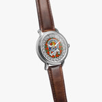 MacGregor Scottish Clan Tartan Crest Badge Silver Automatic Watch Size 46mm
