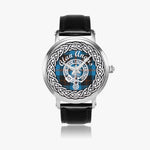 Scottish Angus Clan Tartan Crest Badge Silver Automatic Watch Size 46mm