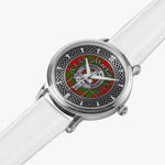 Clan MacGregor Crest & Tartan Knot Sterling Silver Unisex Automatic Watch (Silver) Size 46mm