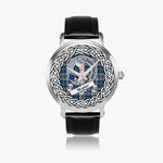Napier Scottish Clan Tartan Crest Badge Silver Automatic Watch Size 46mm