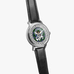 Wishart Scottish Clan Tartan Crest Badge Silver Automatic Watch Size 46mm