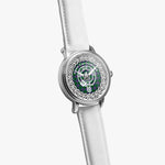 Carmichael Clan Tartan Crest Badge Silver Automatic Watch Size 46mm