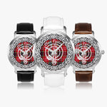 Ogilvy Scottish Clan Tartan Crest Badge Silver Automatic Watch Size 46mm