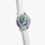 Glen Scottish Clan Tartan Crest Badge Silver Automatic Watch Size 46mm