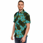 Men Hawaiian Shirt Ali'i Refuge Hawaiian Hibiscus Tiki Hawaiian Men Short Sleeve Shirt