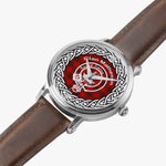 Scottish Matheson Clan Tartan Crest Badge Silver Automatic Watch Size 46mm