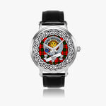 Kerr Scottish Clan Tartan Crest Badge Silver Automatic Watch Size 46mm