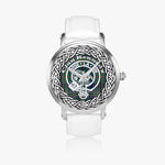 Scottish Kennedy Clan Tartan Crest Badge Silver Automatic Watch Size 46mm