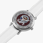 Fotheringham Scottish Clan Tartan Crest Badge Silver Automatic Watch Size 46mm
