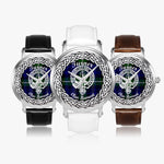 Turner Scottish Clan Tartan Crest Badge Silver Automatic Watch Size 46mm