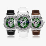 Donald Scottish Clan Tartan Crest Badge Silver Automatic Watch Size 46mm