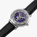 Scottish Dunlop Clan Tartan Crest Badge Silver Automatic Watch Size 46mm