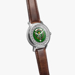 Don Scottish Clan Tartan Crest Badge Silver Automatic Watch Size 46mm