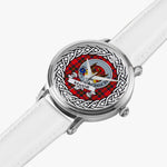 MacGill Scottish Clan Tartan Crest Badge Silver Automatic Watch Size 46mm