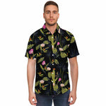 Men Hawaiian Shirt Men Hawaiian Shirt Beautiful Dark Summmer night Seamless Hawaiian Men Short Sleeve Shirt