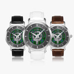 Clan Davidson Crest & Tartan Knot Sterling Silver Unisex Automatic Watch (Silver) Size 46mm