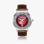 Haldane Clan Tartan Crest Badge Silver Automatic Watch Size 46mm