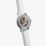 Forrester Scottish Clan Tartan Crest Badge Silver Automatic Watch Size 46mm