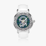 Urquhart Scottish Clan Tartan Crest Badge Silver Automatic Watch Size 46mm