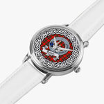 Butter Scottish Clan Tartan Crest Badge Silver Automatic Watch Size 46mm