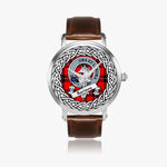 Ramsay Scottish Clan Tartan Crest Badge Silver Automatic Watch Size 46mm