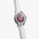 Scottish Fraser Clan Tartan Crest Badge Silver Automatic Watch Size 46mm