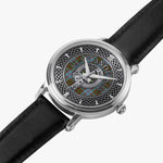 Clan Anderson Crest & Tartan Knot Sterling Silver Unisex Automatic Watch (Silver) Size 46mm