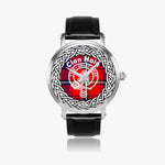 Scottish Haig Clan Tartan Crest Badge Silver Automatic Watch Size 46mm
