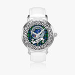 Forsyth Scottish Clan Tartan Crest Badge Silver Automatic Watch Size 46mm