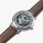 Scottish Kennedy Clan Tartan Crest Badge Silver Automatic Watch Size 46mm