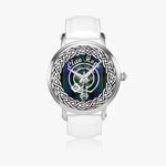 Scottish Hope Clan Tartan Crest Badge Old Silver Automatic Watch Size 46mm