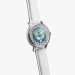 Lockhart Scottish Clan Tartan Crest Badge Old Silver Automatic Watch Size 46mm