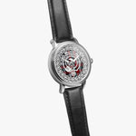 Borthwick Ancient Scottish Clan Tartan Crest Badge Silver Automatic Watch Size 46mm