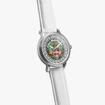 Scottish Muirhead Clan Tartan Crest Badge Silver Automatic Watch Size 46mm