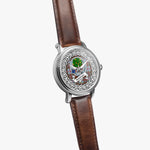 Anderson Scottish Clan Tartan Crest Badge Silver Automatic Watch Size 46mm