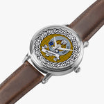 Houston Scottish Clan Tartan Crest Badge Silver Automatic Watch Size 46mm