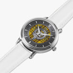 Clan MacLeod Crest & Tartan Knot Sterling Silver Unisex Automatic Watch (Silver) Size 46mm