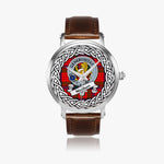 Nicolson Scottish Clan Tartan Crest Badge Silver Automatic Watch Size 46mm