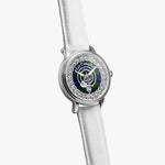 Campbell Clan Tartan Crest Badge Silver Automatic Watch Size 46mm