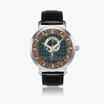 Scottish MacLaren Celtic Circle Silver Automatic Watch Size 46mm