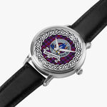 Montgomery Scottish Clan Tartan Crest Badge Silver Automatic Watch Size 46mm