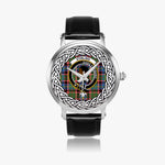 Stirling (of Keir) Scottish Clan Tartan Crest Badge Silver Automatic Watch Size 46mm