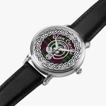Scottish Crosbie Clan Tartan Crest Badge Silver Automatic Watch Size 46mm